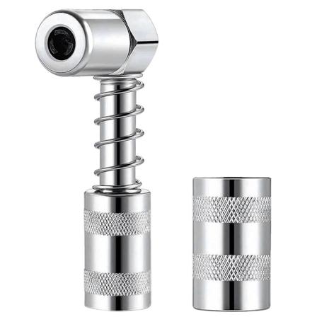Smørefettmunnstykke Adapter Smørefett - Tilbehør 90 Graders Smørefettkoblingsadapter Med Hylse 3 Kjeve Vinkel G