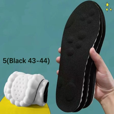 4D Sportsko Indlægssåler Kurve Skosula Arch Support Orthope 5(Sort 43-44)