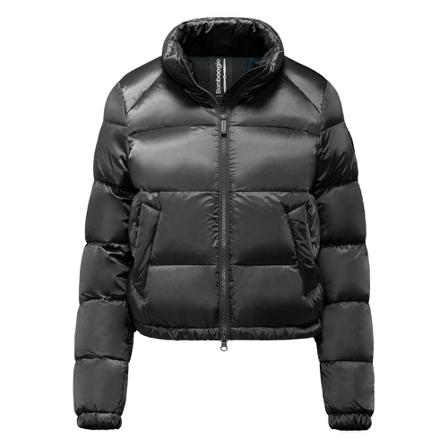 BomBoogie, Short Down Jacket in Bright Nylon - Koln Puffy Down Jacket Szary, Kobieta, Rozmiar: M