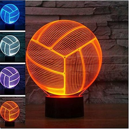 3D optisk illusion volleyboll färgglad ljuseffekt Touc