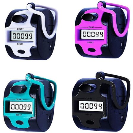 Kätevä digitaalinen käsinlaskuri, mekaaninen sormenlaskuri, 5-numeroinen näyttö