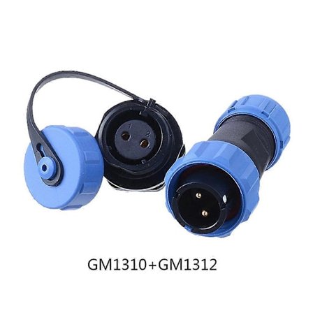 IP68 Vattentät Kontakt Hane och Hona Uttag 2/3/5/6/9pin Panelmontering