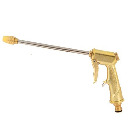 Trädgårdsslangspruta i metall, högtryckstvätt i metall, kraftig trädgårdsvattenspruta med mässingsmunstycke för biltvätt, rengöring, trädgårds- och 