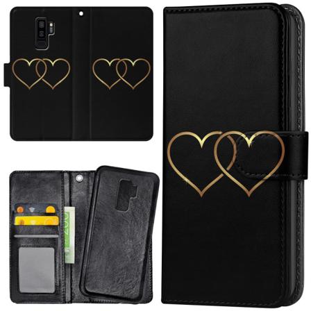 Samsung Galaxy S9 Plus - Lompakkokotelo/Kuoret Double Hearts