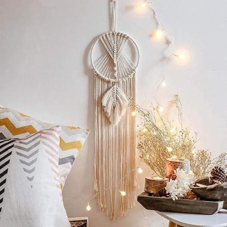 Drømmefanger Kunst Veggdekor Håndlaget Geometrisk Hjemmedekor Duskkvegg Hengende For Bryllup, Soveromsornament