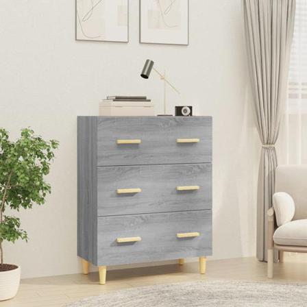 Vidaxl Skänk Grå Sonoma 70x34x90 Cm Konstruerat Trä Grå