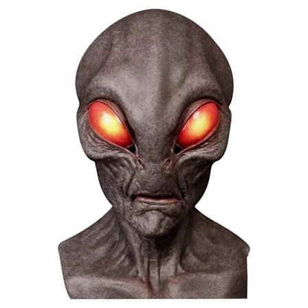 Alien latexmaske Halloween alien skrekkmaske hodeplagg (alien [røde øyne])