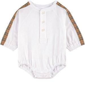 Kids - Burberry White Baby Body 3 Months - All in ones - 3 months - White - Junge