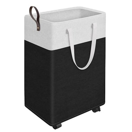 Rullende vaskekurv, sammenleggbar vanntett vaske- og oppbevaringsbeholder med hjul, lett å bruke og bærbar