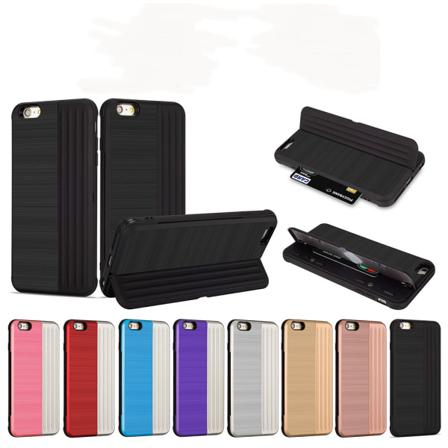 Leman Stilrent Skal Med Kortplats För Iphone 6/6s Rosa