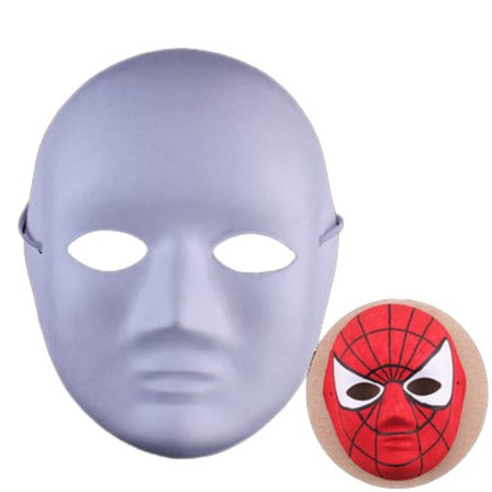 Barnemaske Hvit Håndmalt Pappmaske Barnemaling Maske Hvit Embryo Fargemaske Kvinne