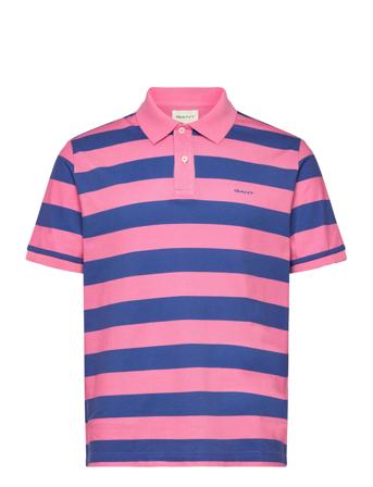 Heavy Washed Striped Polo GANT Pink