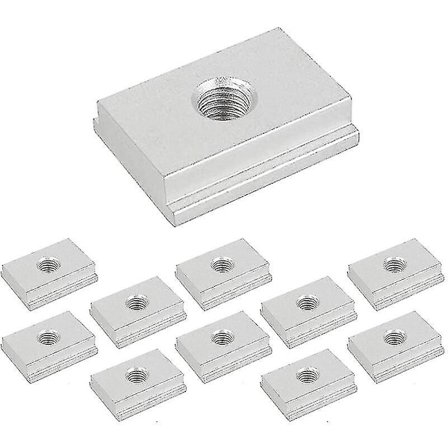 10 stk M8 T-spormutter, Aluminium glidende T-mutter, 30*23*7.8mm, M8 T-spor sklie, For trebearbeiding verktøy spor feste, versailles