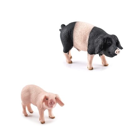 Happy Cognitive Children Farm Animal Model Simulation Poultry Pig