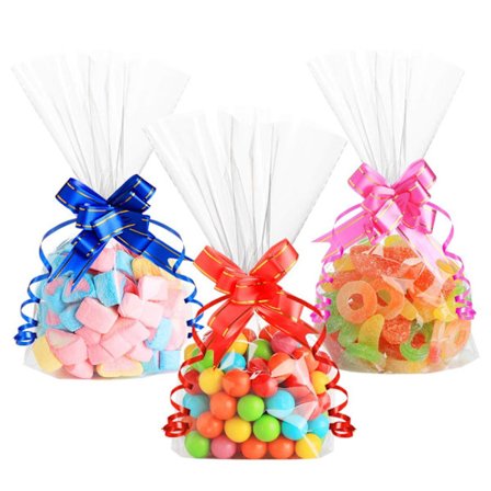 100 st Klara platta OPP-påsar för godis, småsaker och smycken - Perfekt för detaljhandel och presentförpackning