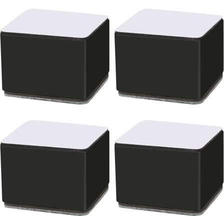 Møbelforhøjere - 60*60*50mm Kvadratisk Sort Booster pude 1*4stk