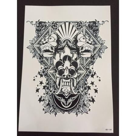 Tillfällig Tatuering 21 x 15cm - kinesiskt motiv