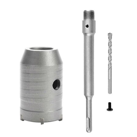 SDS Plus Hammerboremaskiner Væg Hulsav Bor Bitsæt Skæreværktøj med Rund Skaft Beton Cement Sten Hulåbner, 45 mm