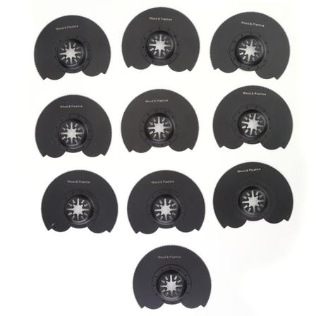 10 stk halvsirkel høy karbonstål høy hardhet oscillerende multi treslipeverktøy 91mm