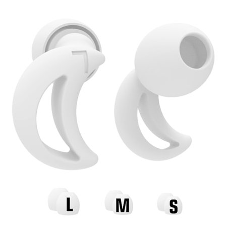 Halvmåneformade brusreducerande silikonöronproppar - 1 par