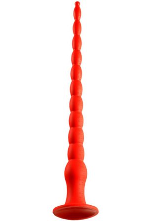 Stretch Worm Long Dildo Red 55cm - Woome.pl