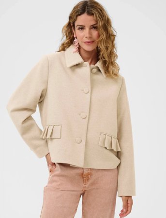 Cream Crcessie Short Coat - Cream - 44
