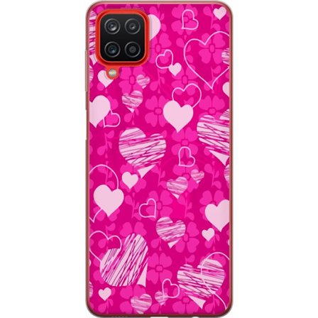 Kompatibelt Mobilskal till Samsung Samsung Galaxy A12 PopHjärtMönster