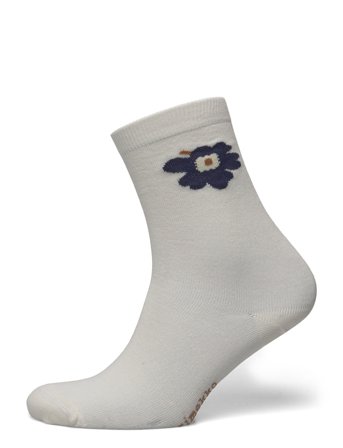 Makeinen Unikko Socks & Tights Socks Creme Marimekko*Betinget Tilbud