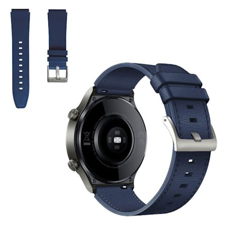 Huawei Watch GT 2 Pro / GT 2 46mm leather watch band - Midnight Blue