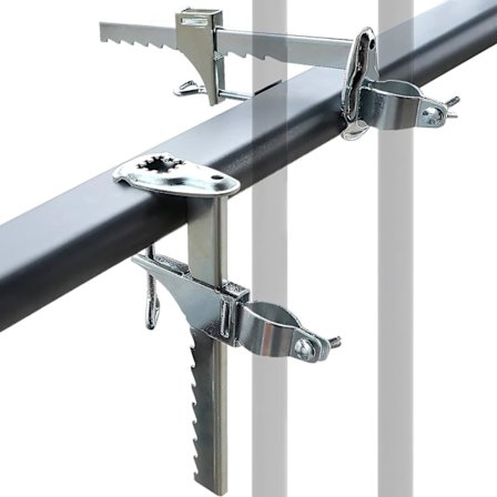 Förlängt Parasollställ, Bordsparasollklämma, Metallparasollfäste för Balkongparasoll Strandfiske Terrass Balkong, Klämområde 0-20 cm