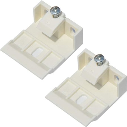 ING-delar för monteringsfäste för vikgardin, vitt plastklipsfäste för vikgardin