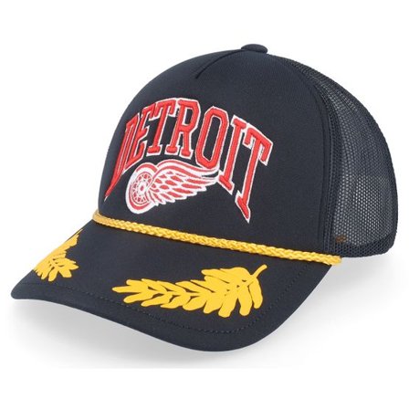 Mitchell & Ness - NHL Svart trucker Keps - Detroit Red Wings Gold Leaf Hwc Black Trucker @ Hatstore