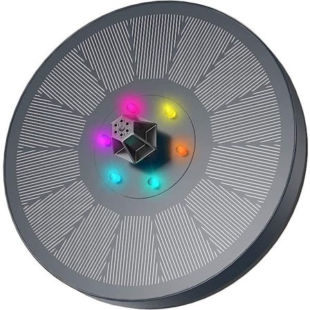 3,5W LED-soldriven fontän Kompatibel med fågelbad, soldrivna vattenfontäner med 3000mAh batteri 6 munstycken