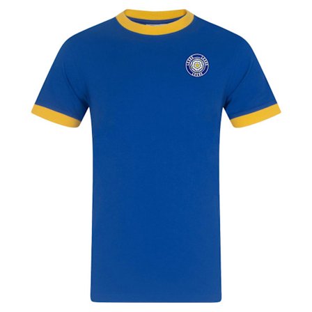 Leeds United FC Retro T-shirt för män S Royal Blue