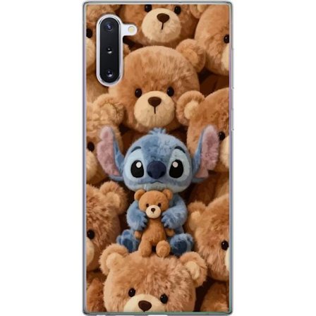 Kompatibel Mobilcover til Samsung Galaxy Note10 Stitch omgivet af brune teddybjørne med en lille teddybjørn i armene i en sød og hyggelig kawaii-desig