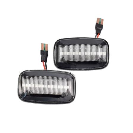 2 stk Dynamisk LED Sidemarkerlys Blinklys for Land Cruiser 70 80 100 Serie