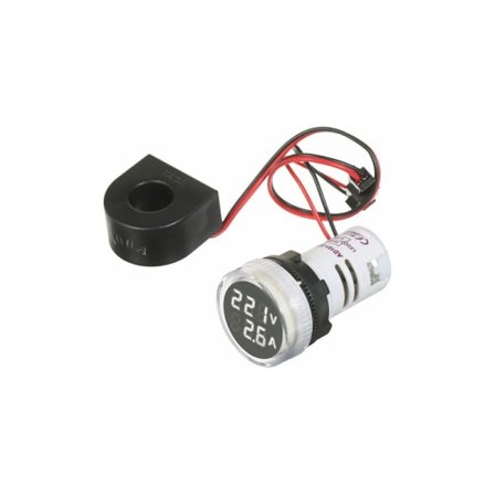1 st vit mini digital volt-ammeter rund voltmeter ammeter voltm
