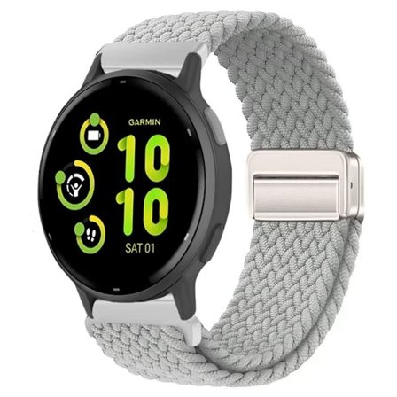 20mm 22mm Nylonarmband för Garmin Vivoactive 5/Active 5 Justerbart magnetiskt armband för Garmin Forerunner 55 165 Vivomove Trend