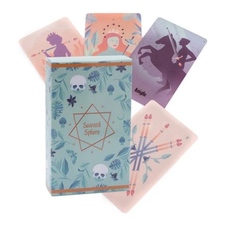 Seventh Sphere Marseille Tarot Duk Bordsduk Powwow Kortspel Förutsägelse Spådom Orakel Tarotkort
