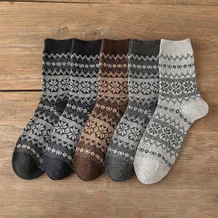 5Pairs New Witner Socks Man Socks Warm Socks Solid Flower Color High Quality Women Socks Couple Models Free Size