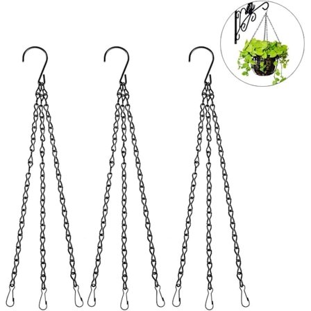 Hængende kurvkæde, 3-pak plantebøjler{HH}