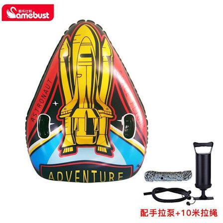 47" Kold-Resistent Oppustelig Ski Tube med Dobbelt Håndtag, til Voksne og Børn 2-Personers Sne- og Isleg & Snowboarding