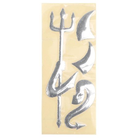 3D Metal Plating Djævel Bil Lastbil Motor Auto Dekal Badge Mærkat (gul)