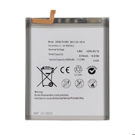 Intern batteri - MEDDELE - Galaxy S20 FE, A52 5G, A52 4G, A52s - 4500mAh - Lithium Ion - Hvid