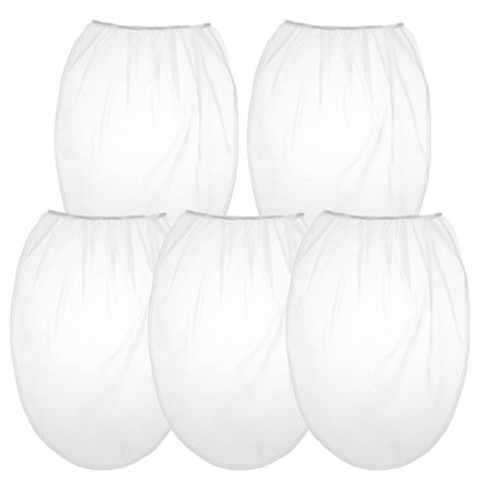 Vit 5-PACK 5 Gallon Maling Silposer, Nylon Malingfilter Sileduk Hvit Finmasket Engangspose Filter med Elastisk Toppåpning for Hage