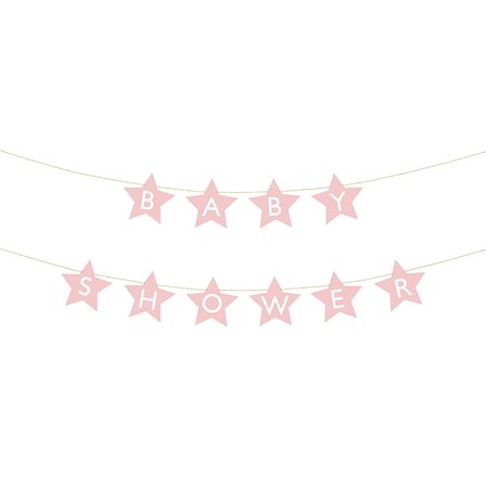 Banderoll Baby Shower Rosa 2,9m - Baby Shower Dekoration - Kalaslagret.se