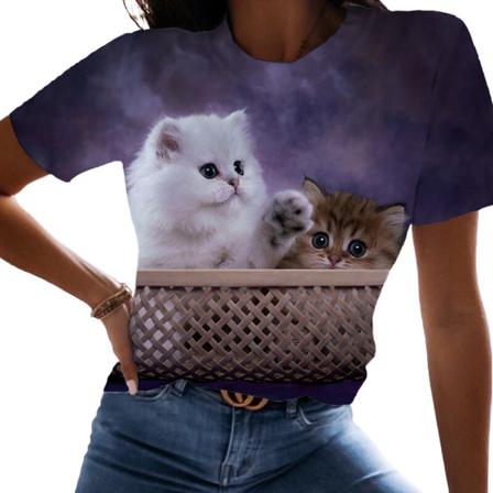 Kortärmade Kvinnor T-shirts Med Rund Hals