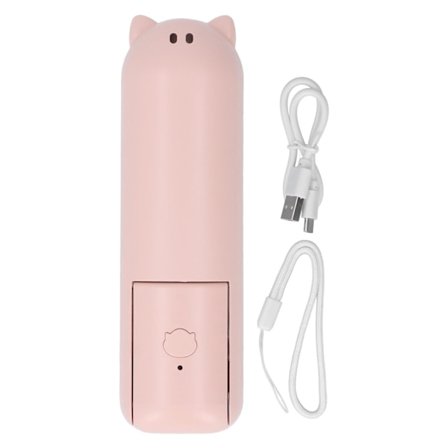 Håndholdt Ventilator Foldbar Multifunktionel 1200mAh USB Genopladeligt Batteri Bærbar Ventilator til Udendørs Brug Pink