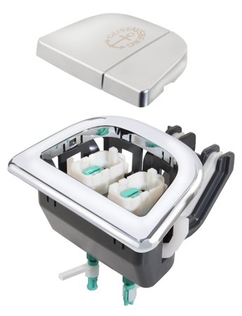 Gustavsberg Nautic 5522 Painikekotelo kromi, kaksitoiminen huuhtelu, Kylpyhuone