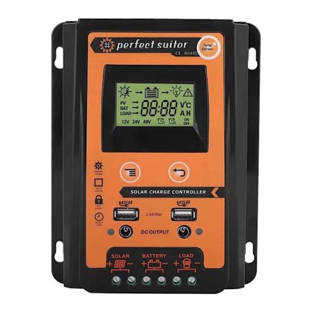 Solcellsladdningsregulator Solpanel Batteriregulator Dubbel USB LC